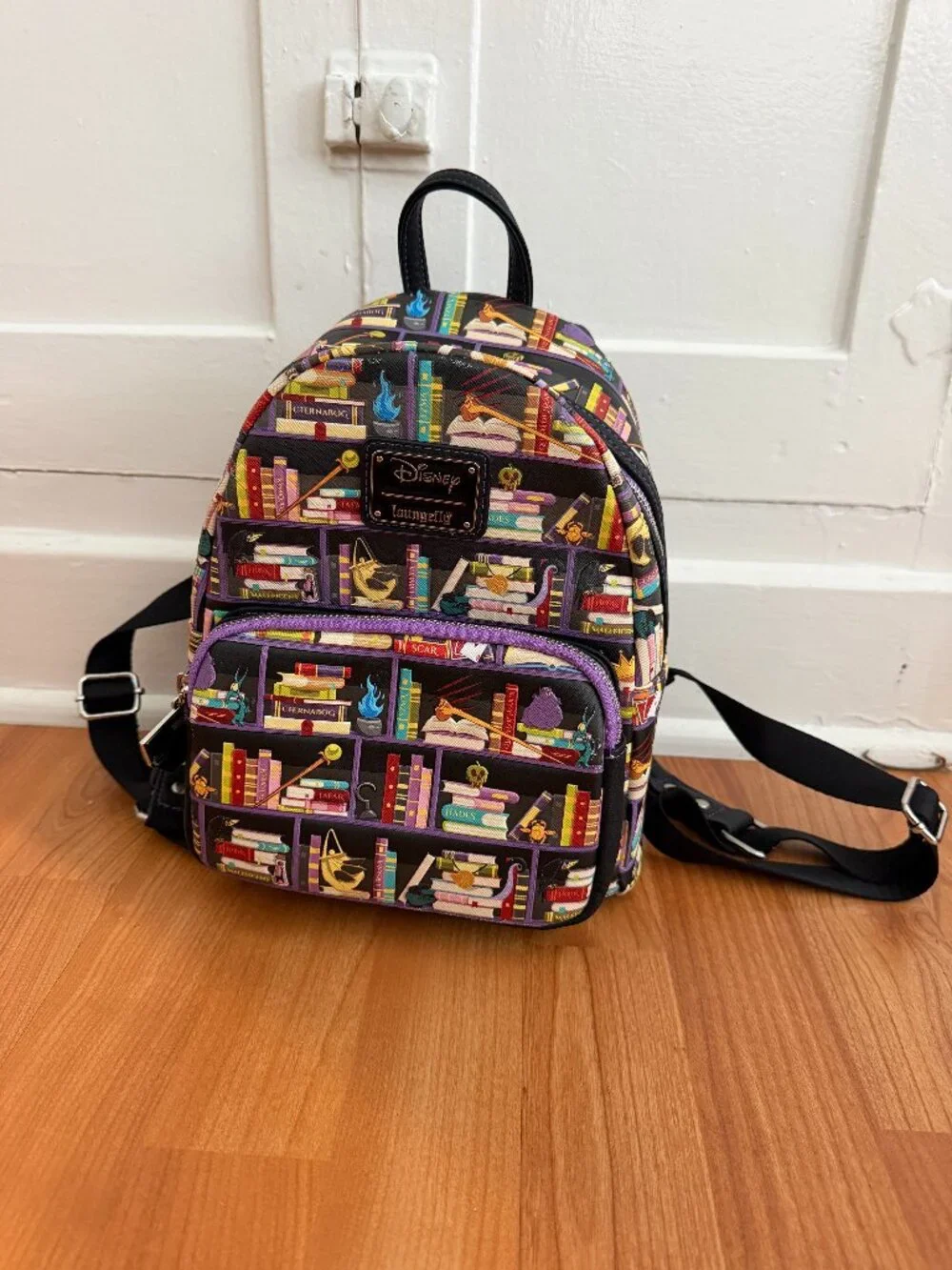 Loungefly Disney Villains Books Mini Backpack Maleficent Jafar Hades Ursula USED